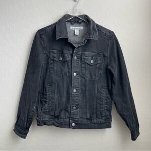 Amazon Essentials Grey Black Denim Jacket Small